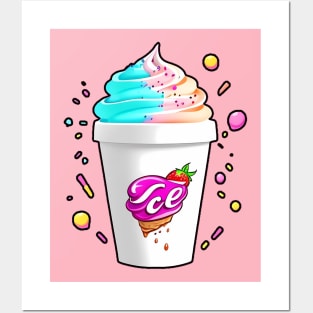 Ice cream cup Posters and Art